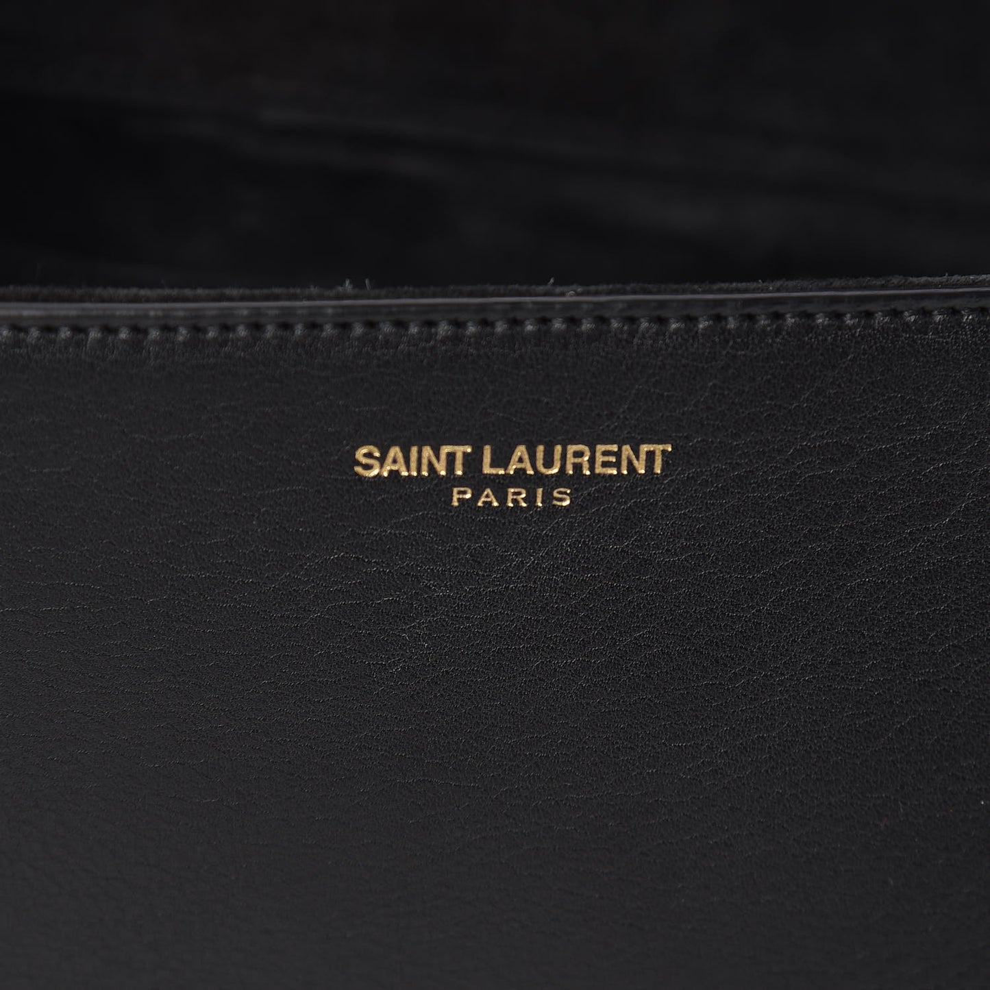 Calfskin Classic Y Ligne Clutch Black