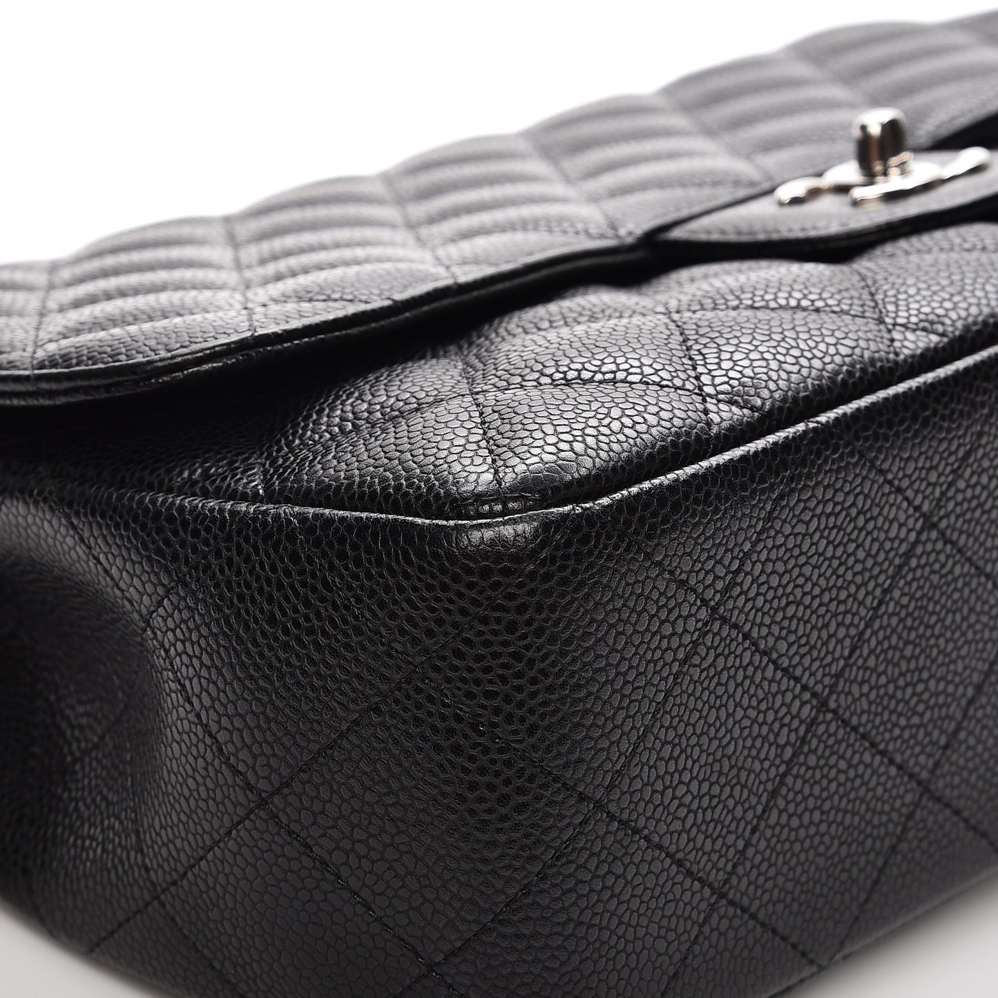 Caviar Quilted Jumbo Single Flap Black