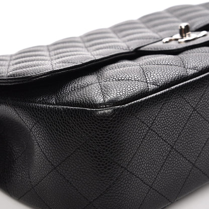 Chanel Caviar Quilted Jumbo Single Flap Black 12 of 12