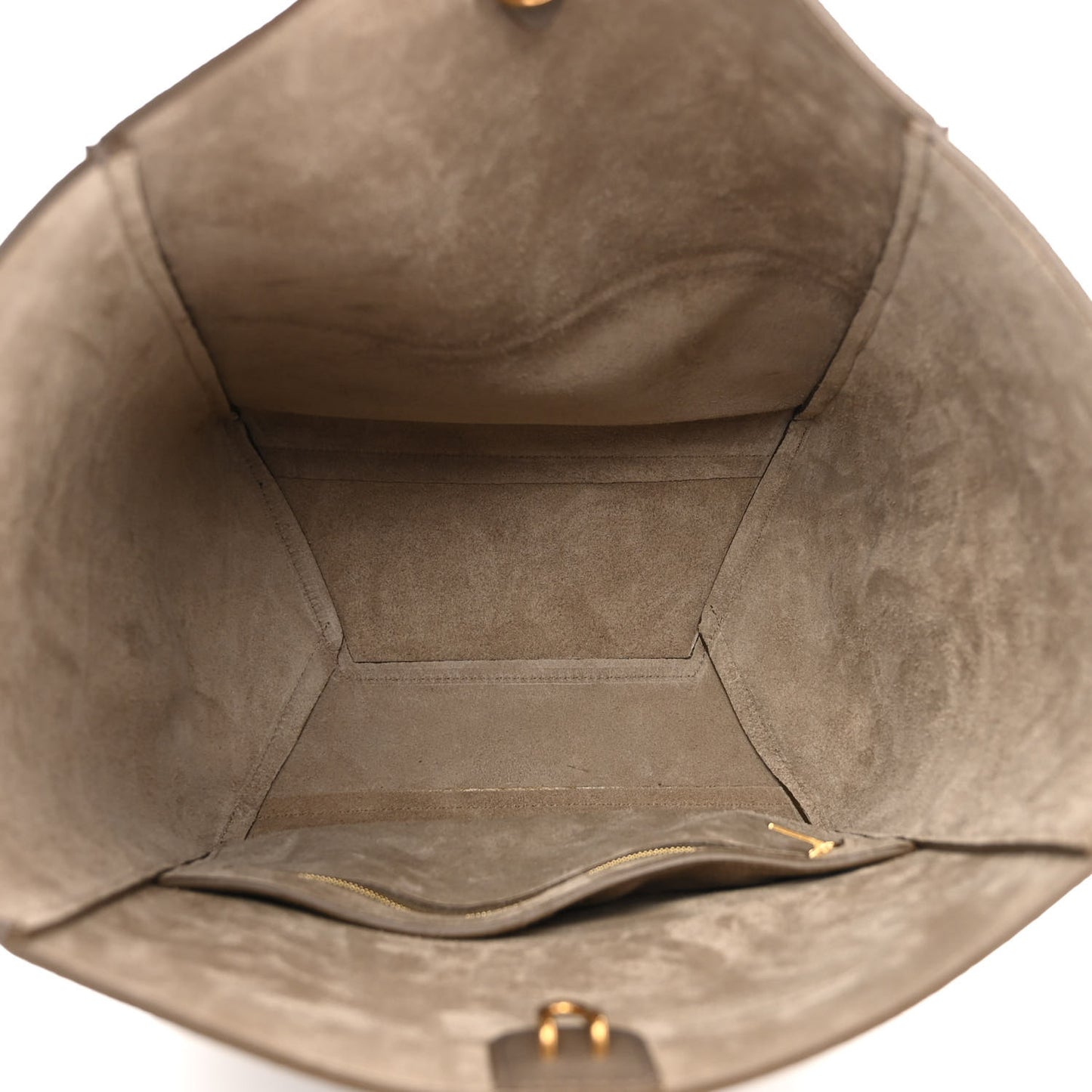 Soft Grained Calfskin Sangle Bucket Bag Taupe