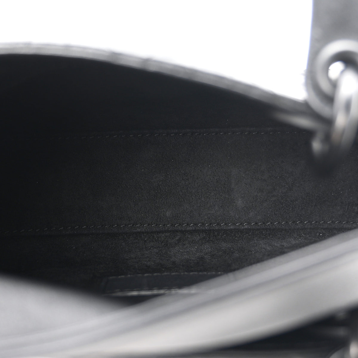 Ultra Matte Calfskin Cannage Mini Lady Dior Black