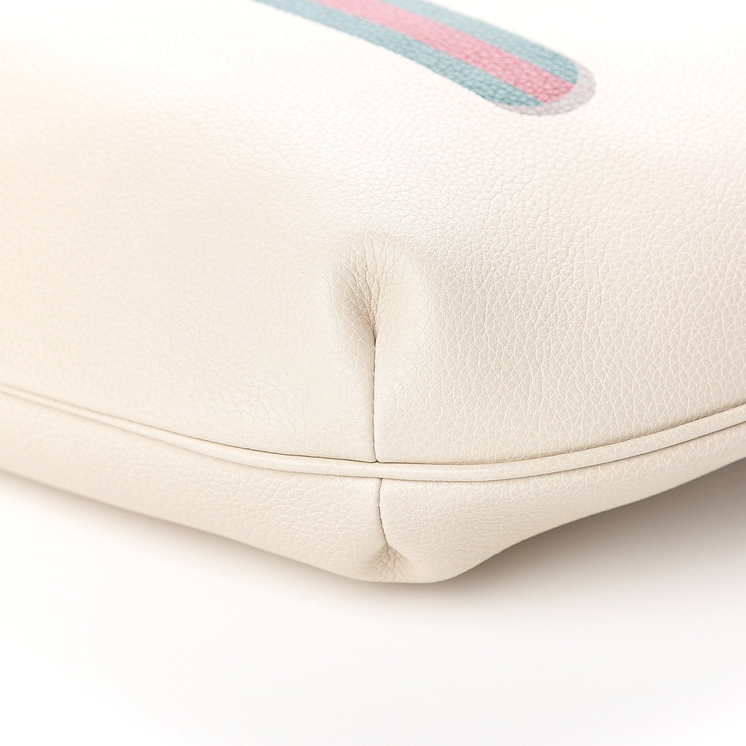 Gucci Grained Calfskin Logo Half Moon Hobo White 8 of 9