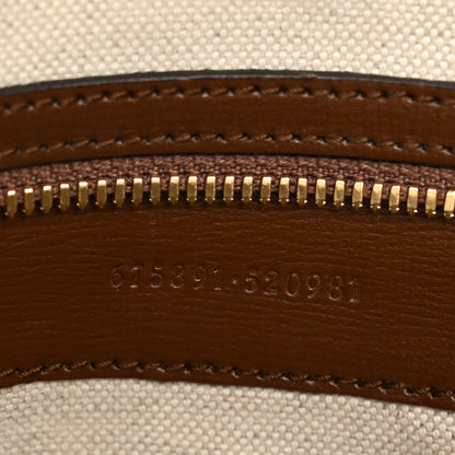 Gucci GG Supreme Monogram Azalea Calfskin Retro Interlocking G Messenger Shoulder Bag Beige Ebony Brown Sugar 6 of 9