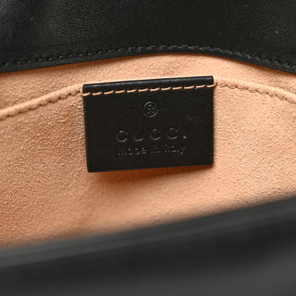 Gucci Calfskin Matelasse Mini GG Marmont Shoulder Bag Black 7 of 10