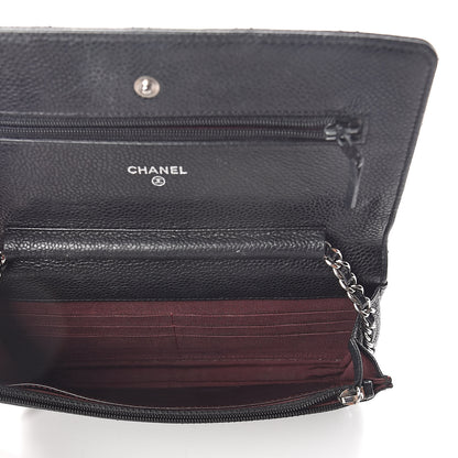 Chanel Caviar Quilted Wallet On Chain WOC Black 5 of 10