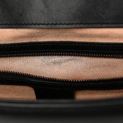 Gucci Calfskin Matelasse Maxi GG Marmont Top Handle Shoulder Bag Black Black 11 of 18