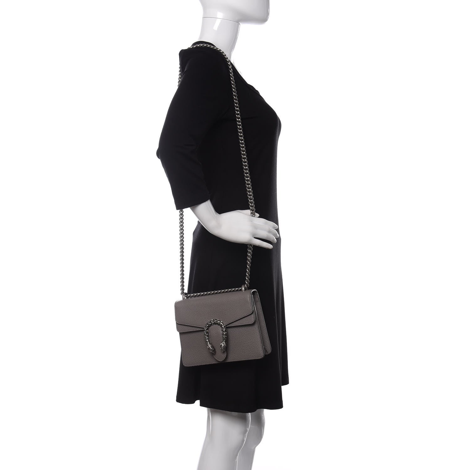 Gucci Calfskin Mini Dionysus Shoulder Bag Dusty Grey 2 of 10