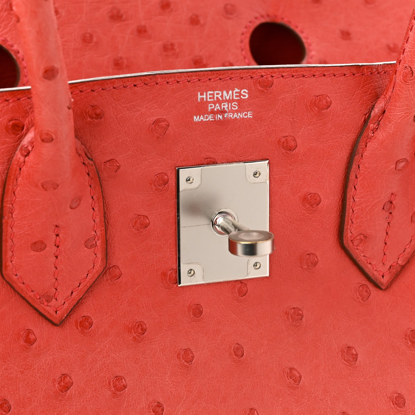 Ostrich Birkin 30 Bougainvillea