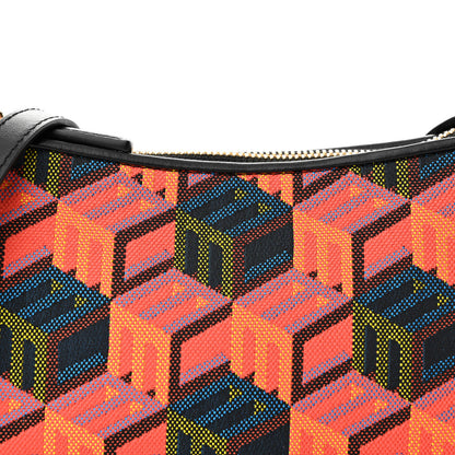 MCM Jacquard Cubic Monogram Rockstar Shoulder Bag Multicolor 8 of 10