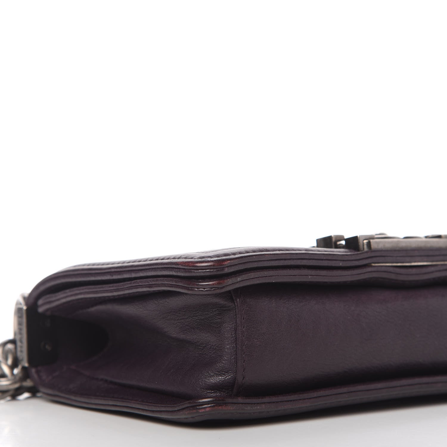 Chanel Calfskin Embossed Small Boy Flap Plum 5 of 10