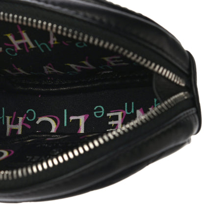 Chanel Lambskin Quilted Zip Around Classic Coin Purse Black 5 of 10