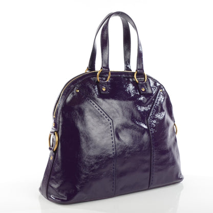 Saint Laurent Patent Calfskin Oversized Muse Purple 3 of 7