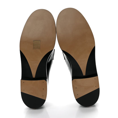 Chanel Shiny Calfskin Logo Loafers 40 Black 5 of 8