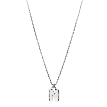 Gucci Sterling Silver Letter N Pendant Necklace 1 of 7