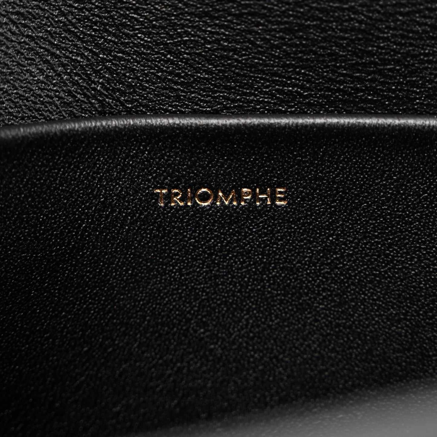 Shiny Calfskin Triomphe Chain Shoulder Bag Black