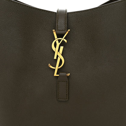 Saint Laurent Smooth Calfskin Small Le 5 A 7 Soft Hobo Light Musk 8 of 10