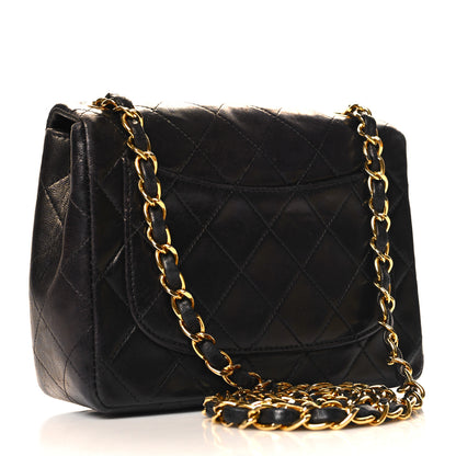 Chanel Lambskin Quilted Mini Square Flap Dark Brown 3 of 16