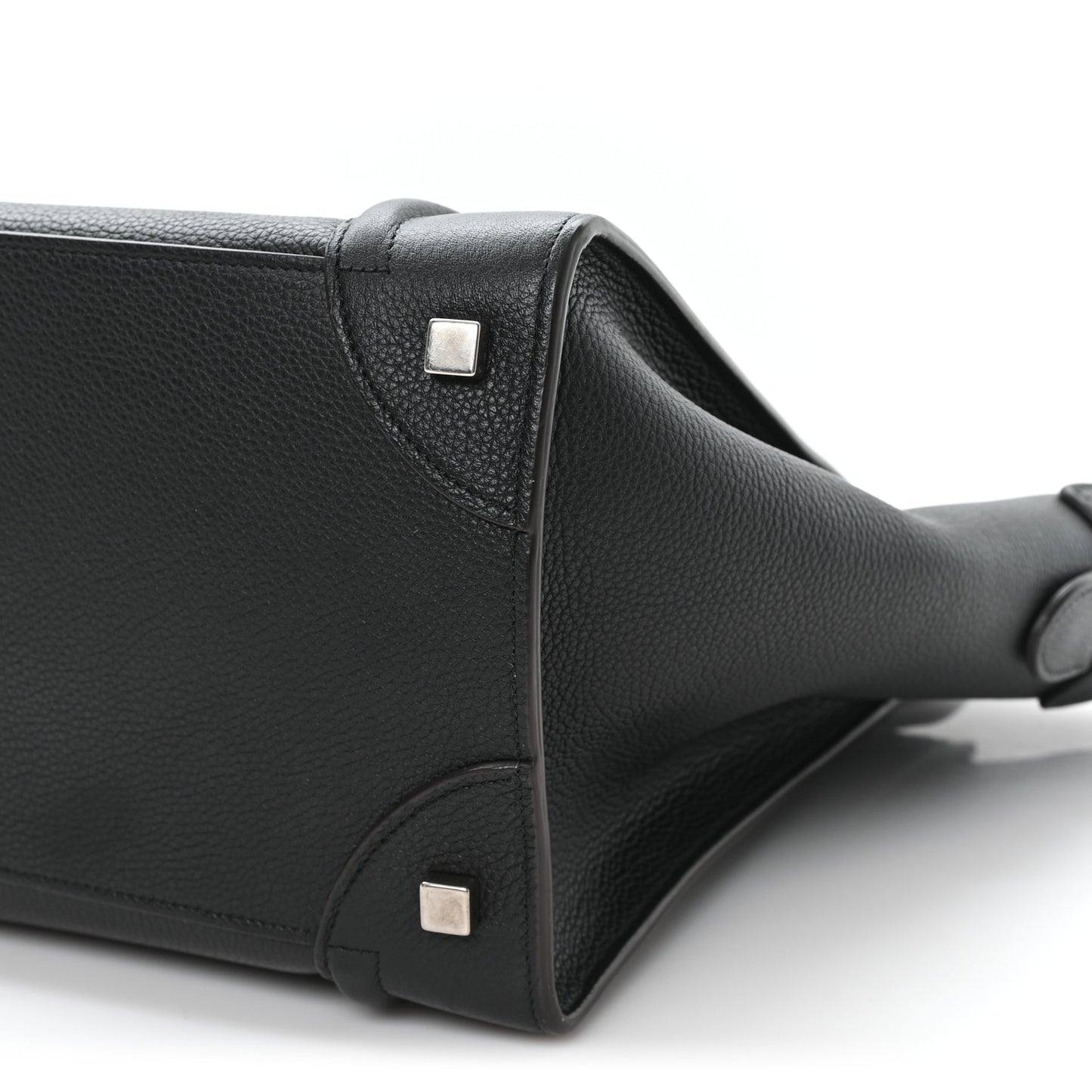 Drummed Calfskin Mini Luggage Black
