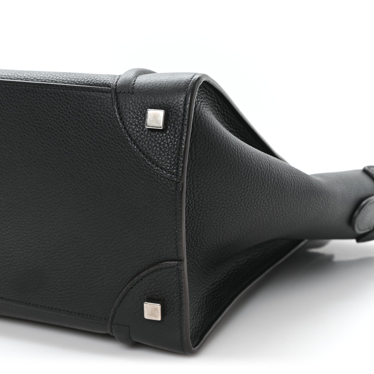 Celine Drummed Calfskin Mini Luggage Black 9 of 10