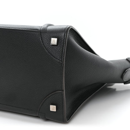 Celine Drummed Calfskin Mini Luggage Black 9 of 10