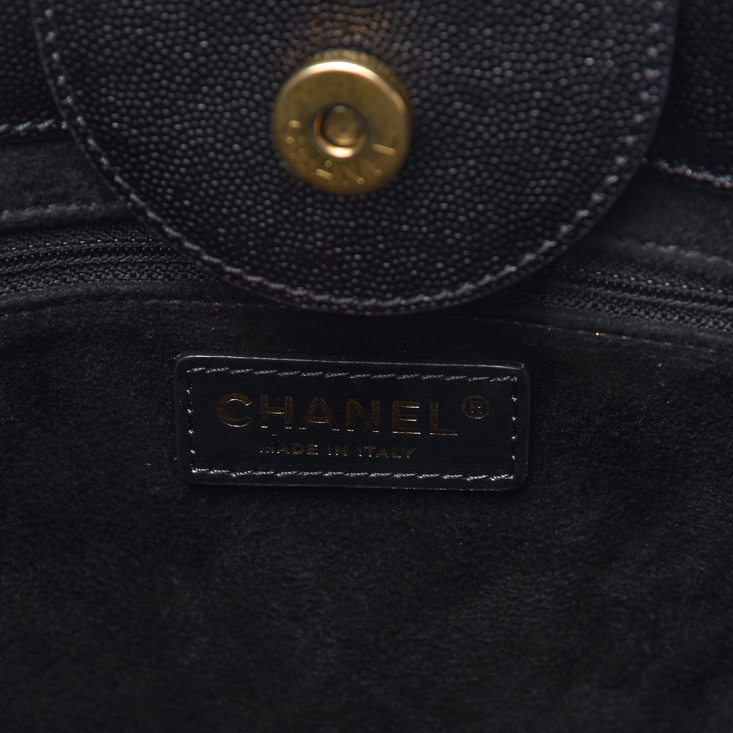 Caviar Small Studded Deauville Tote Black