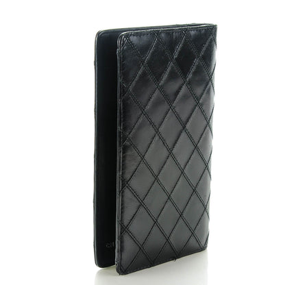Chanel Diamond Stitched Yen Wallet Black 3 of 8