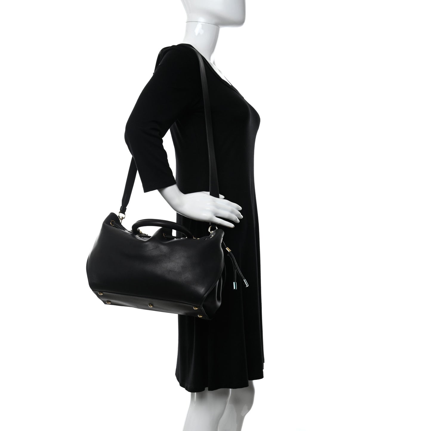 Calfskin Sonia Tote Black