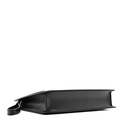 Celine Calfskin Triomphe Embossed Pouch With Strap Black 4 of 8