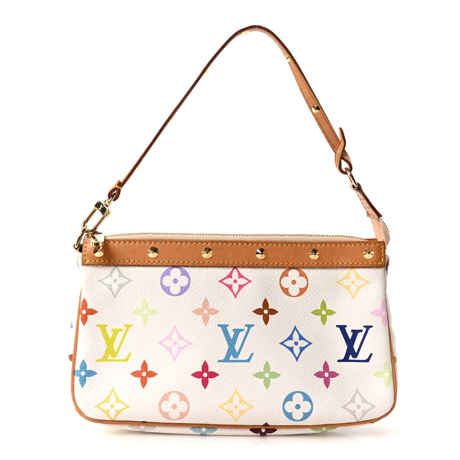 Louis Vuitton Monogram Multicolor Pochette Accessories White 1 of 9