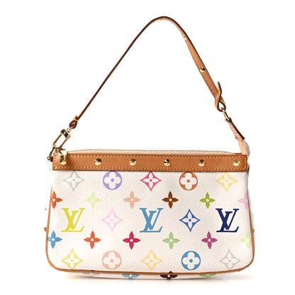 Louis Vuitton Monogram Multicolor Pochette Accessories White 1 of 9