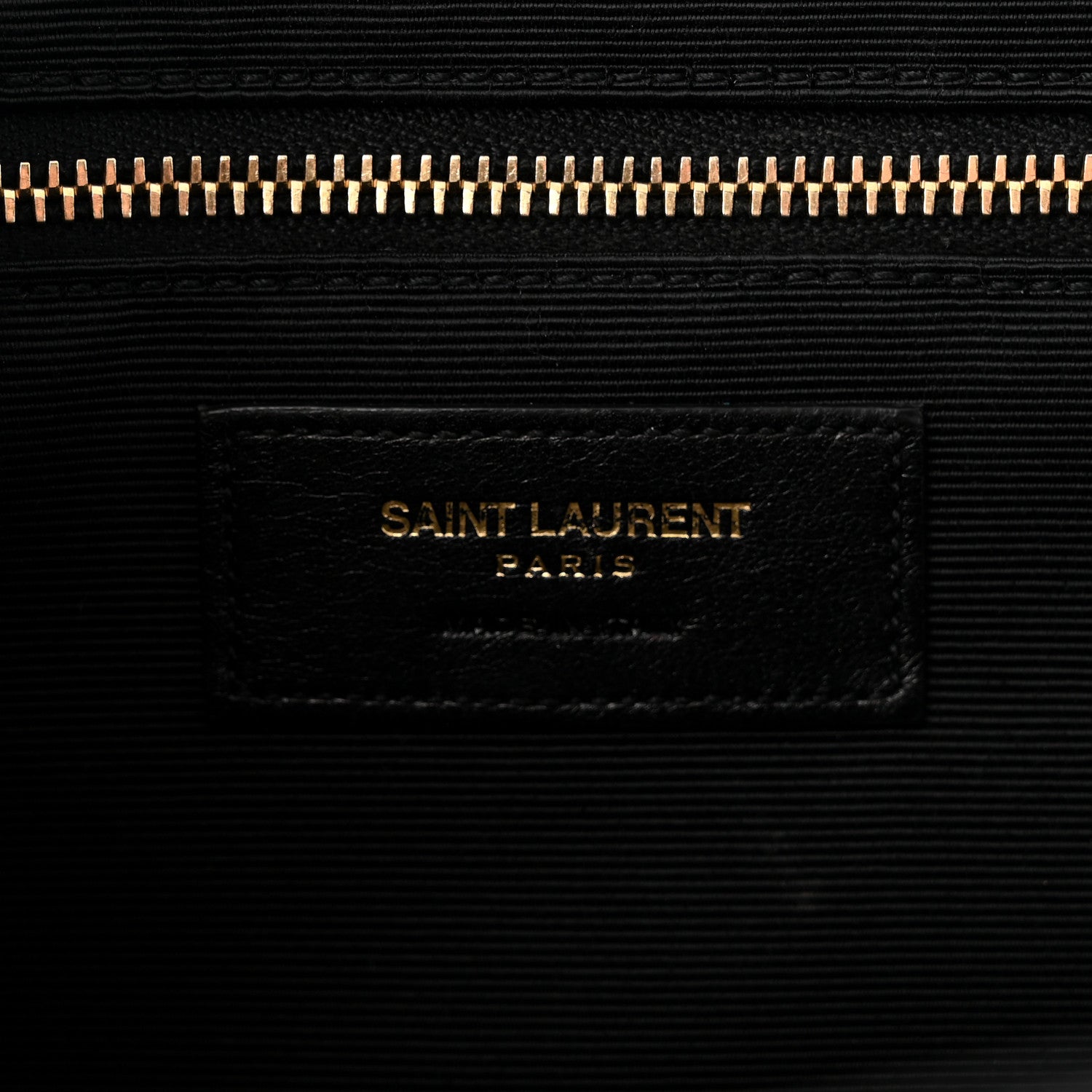 Saint Laurent Grain De Poudre Matelasse Chevron Large Monogram Satchel Black 6 of 10