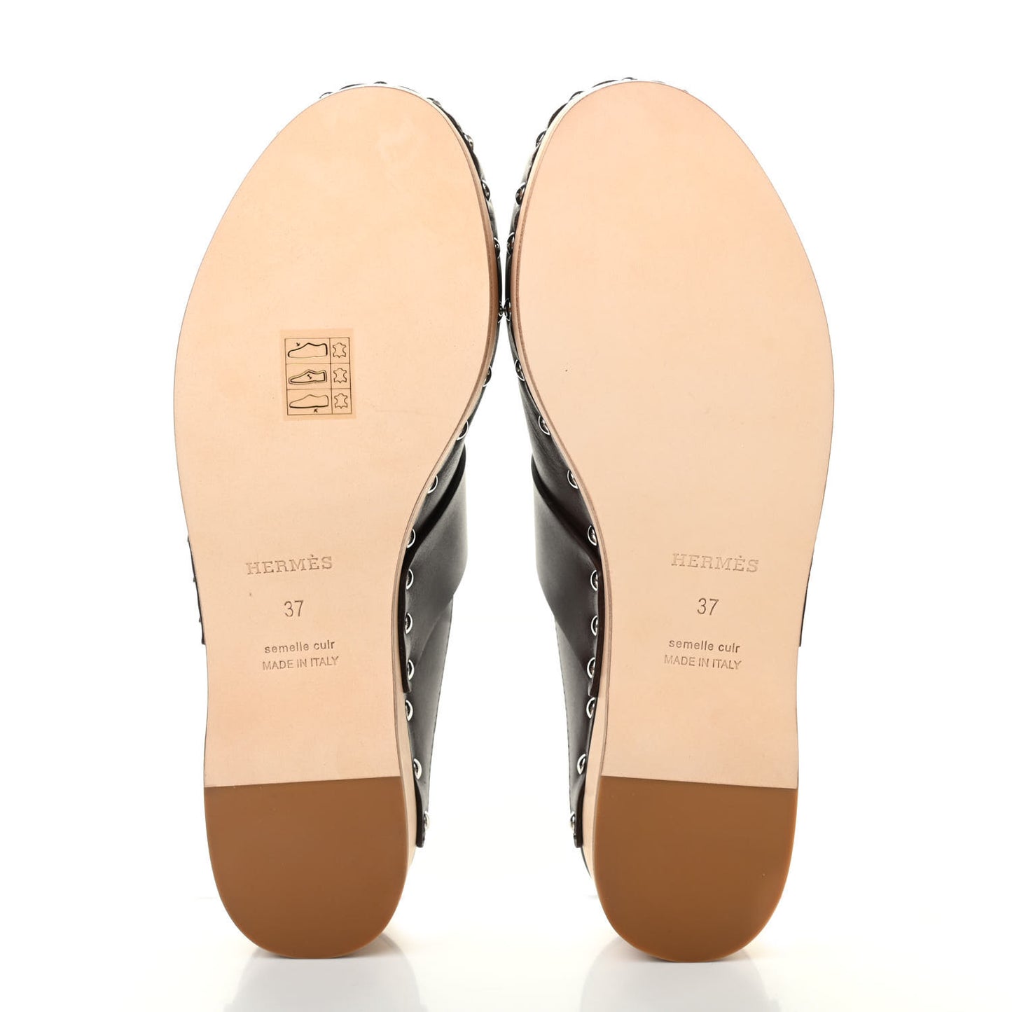 Calfskin Calya Mules 37 Cafe