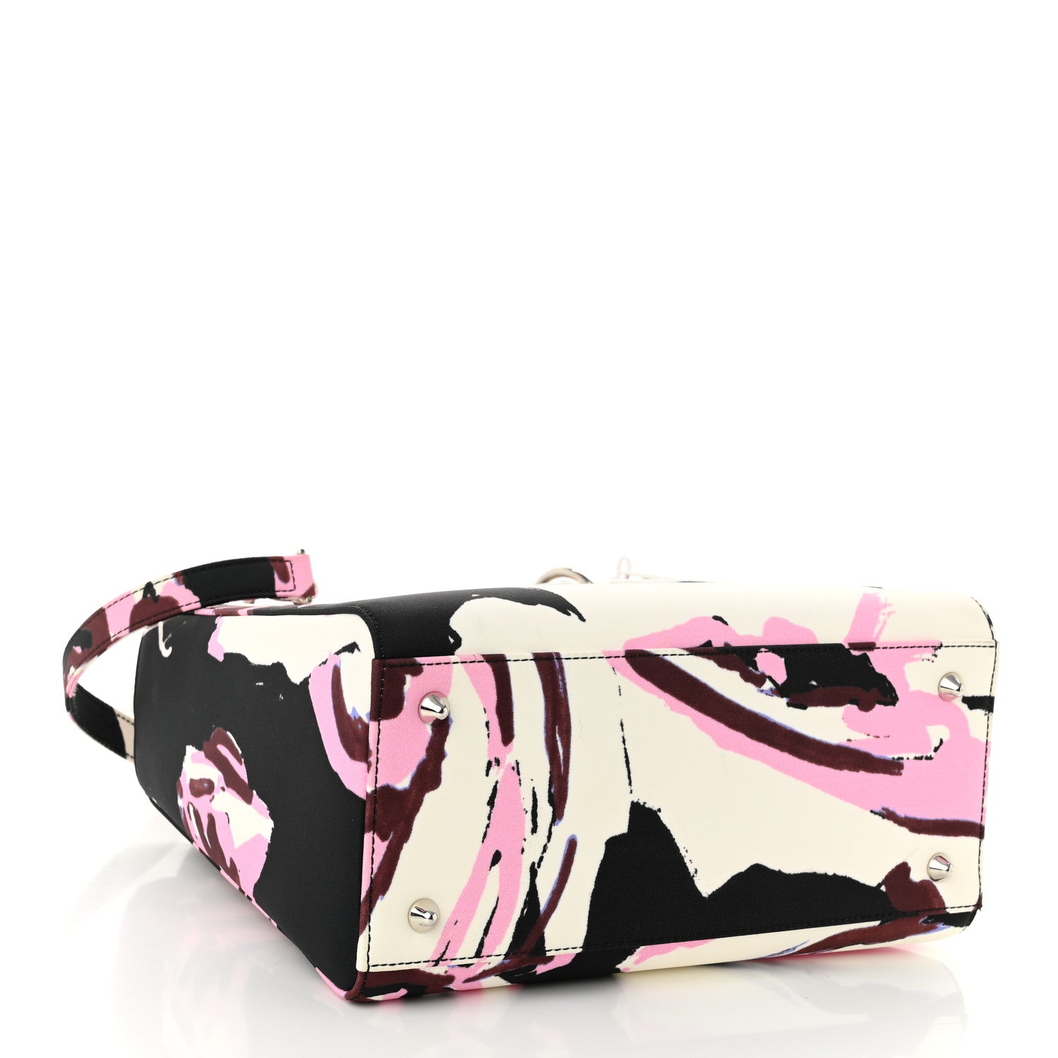 Christian Dior Canvas Floral Graffiti Printed Medium Lady Dior Multicolor 4 of 10
