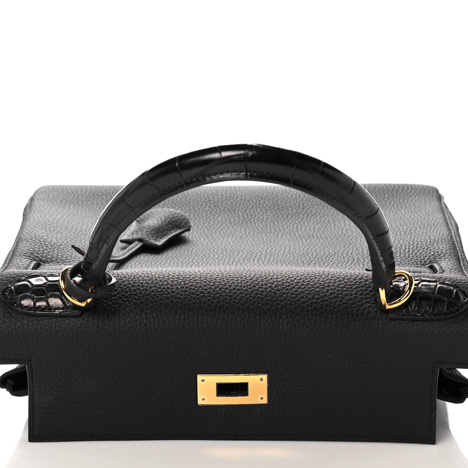 Hermes Togo Matte Alligator Kelly Retourne Touch 28 Black 19 of 39