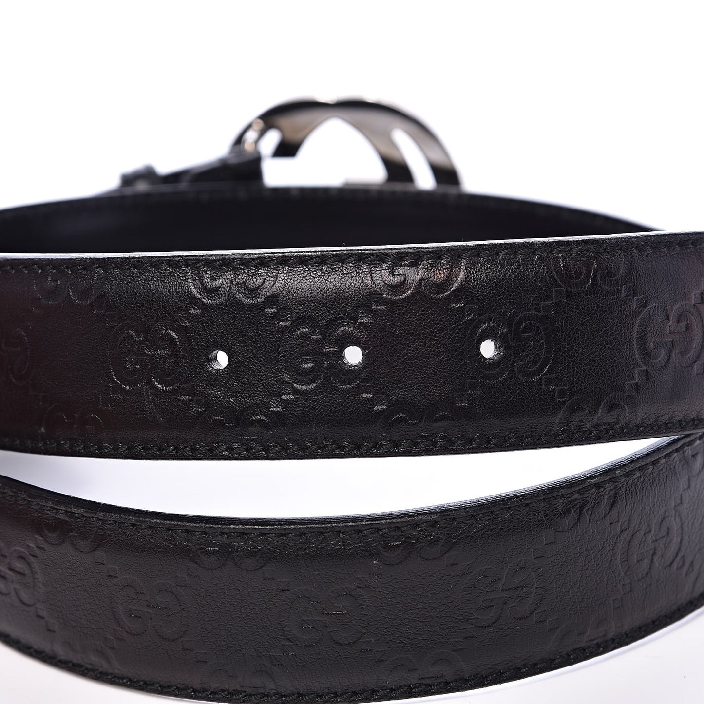 Guccissima Interlocking G Belt 90 36 Black