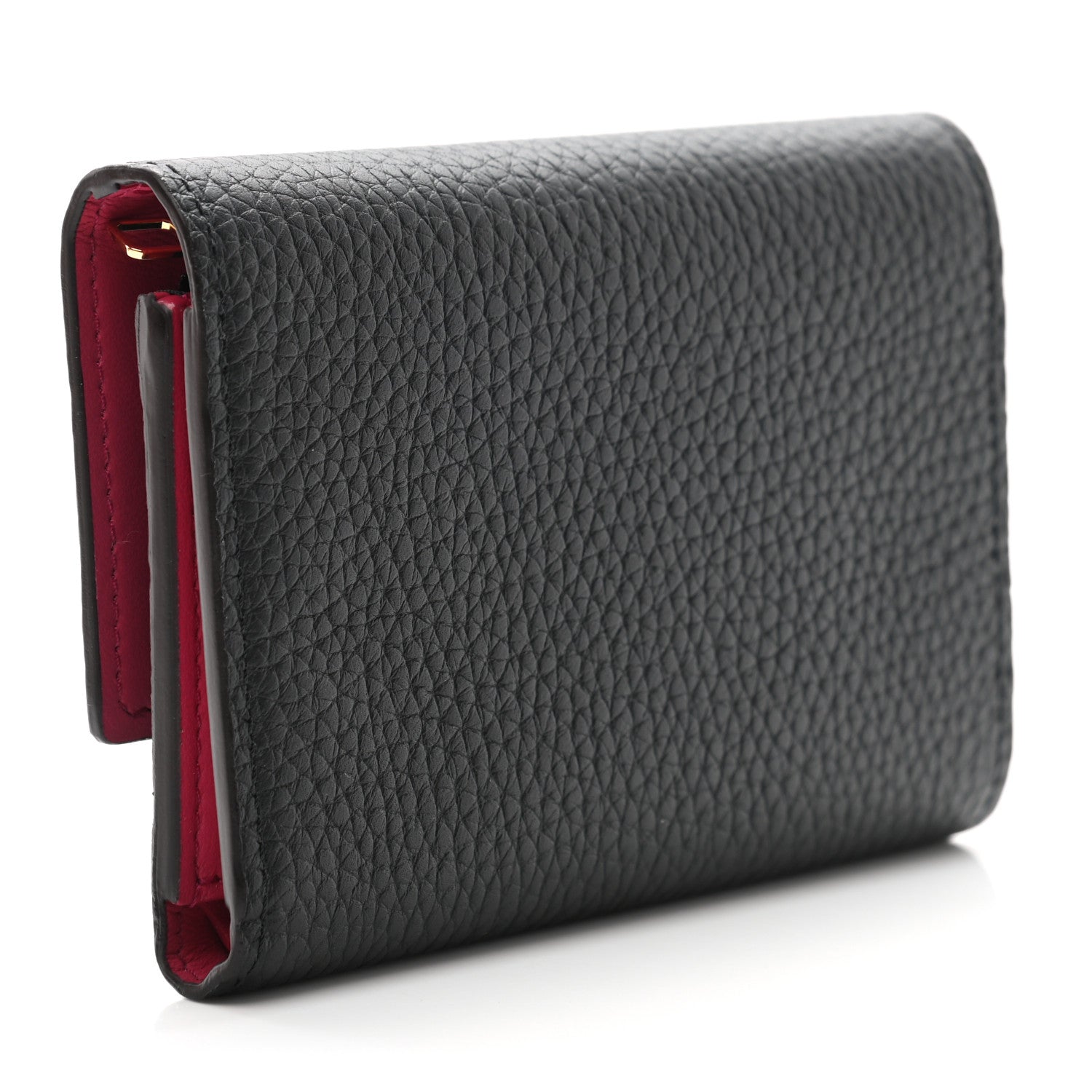 Louis Vuitton Taurillon Capucines Compact Wallet Black 3 of 9