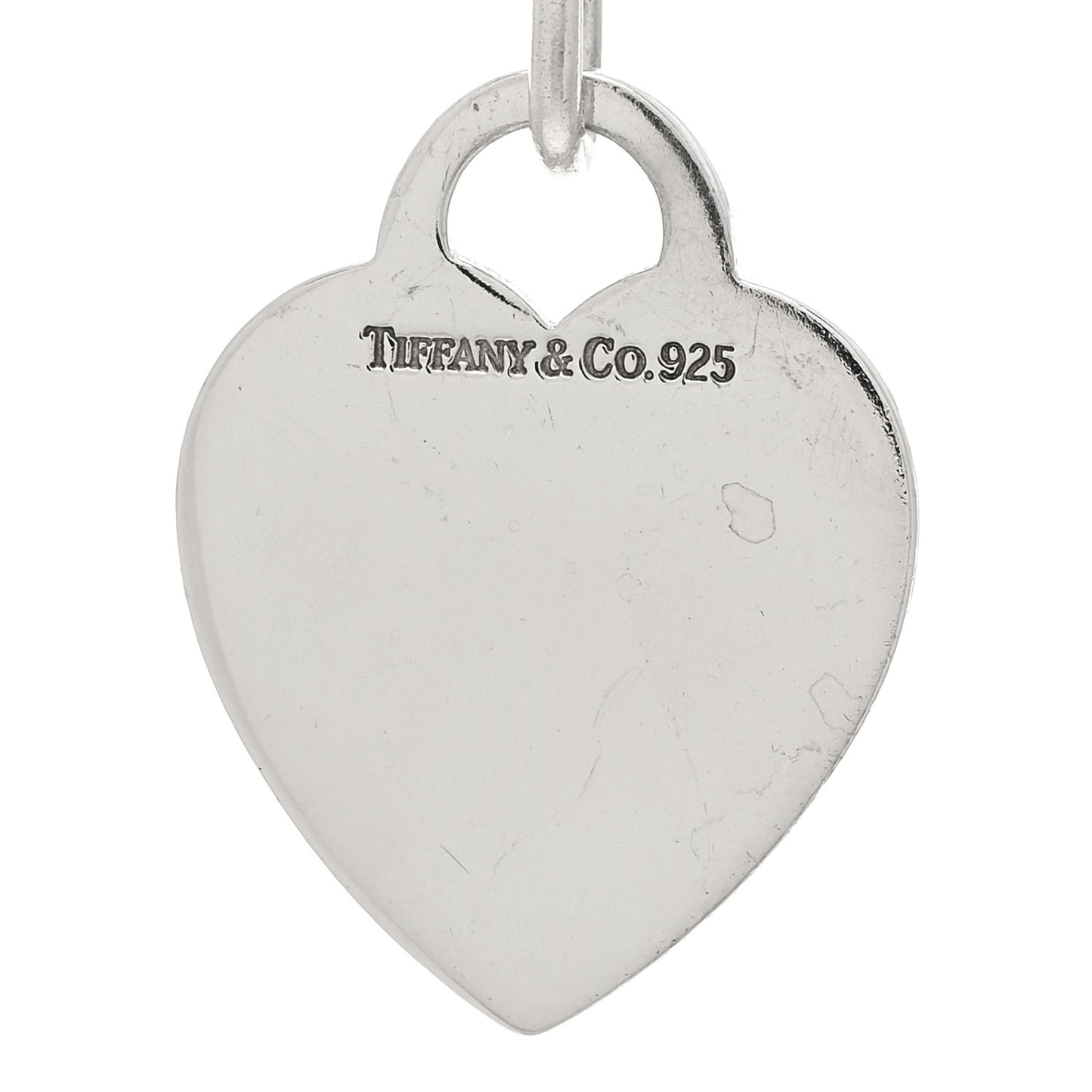 Sterling Silver Heart Tag Charm Bracelet