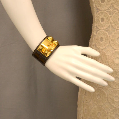 Hermes Alligator Collier de Chien CDC Bracelet Graphite 8 of 8