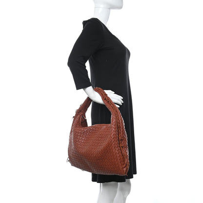 Bottega Veneta Nappa Intrecciato Fuzzy Large Veneta Hobo Rust 2 of 11