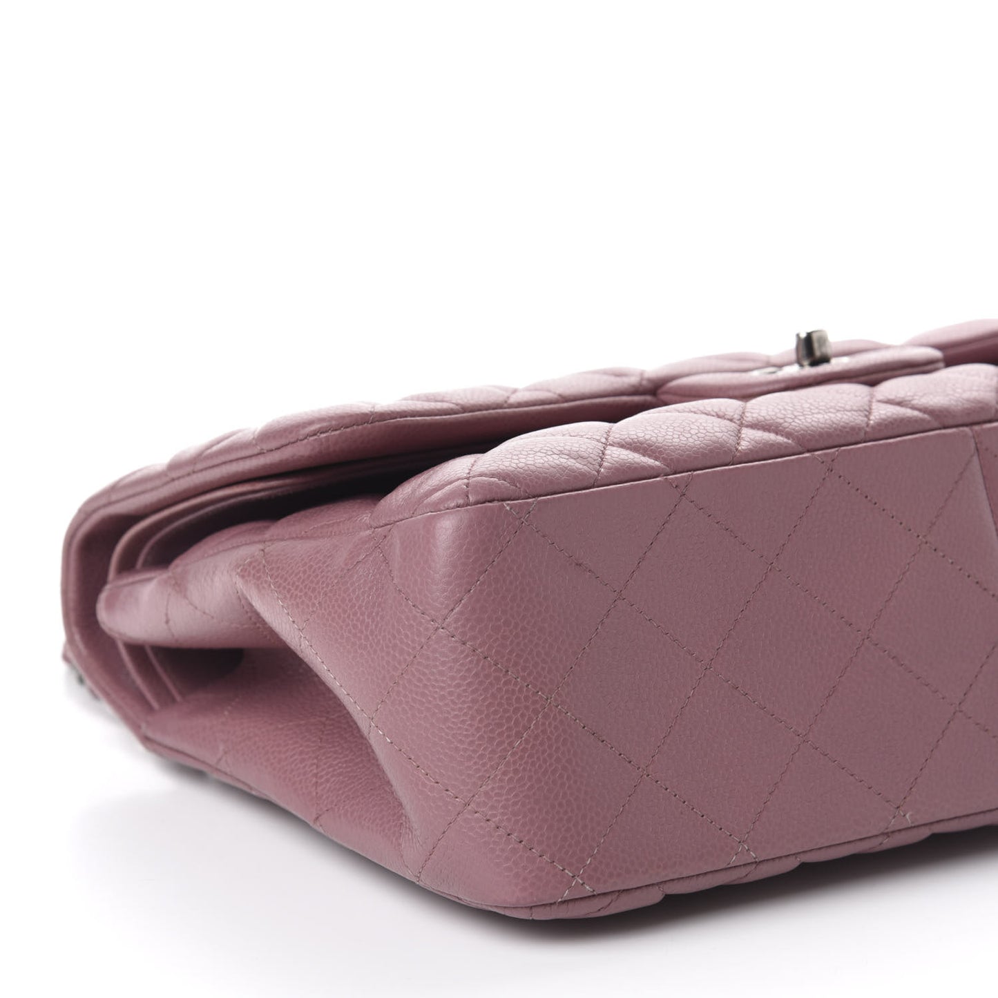 Caviar Quilted Jumbo Double Flap Pink