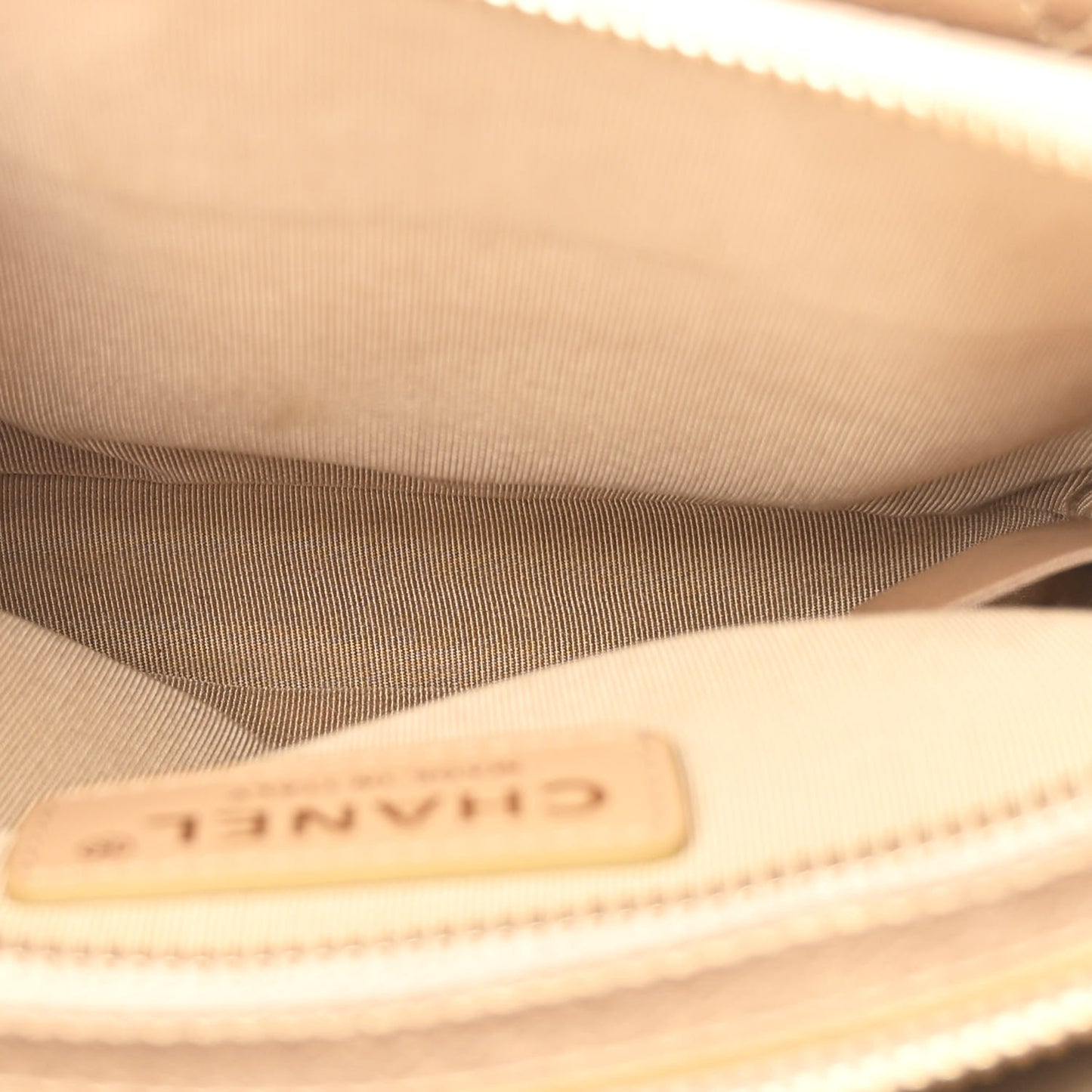 Metallic Calfskin Quilted Waist Bag Gold