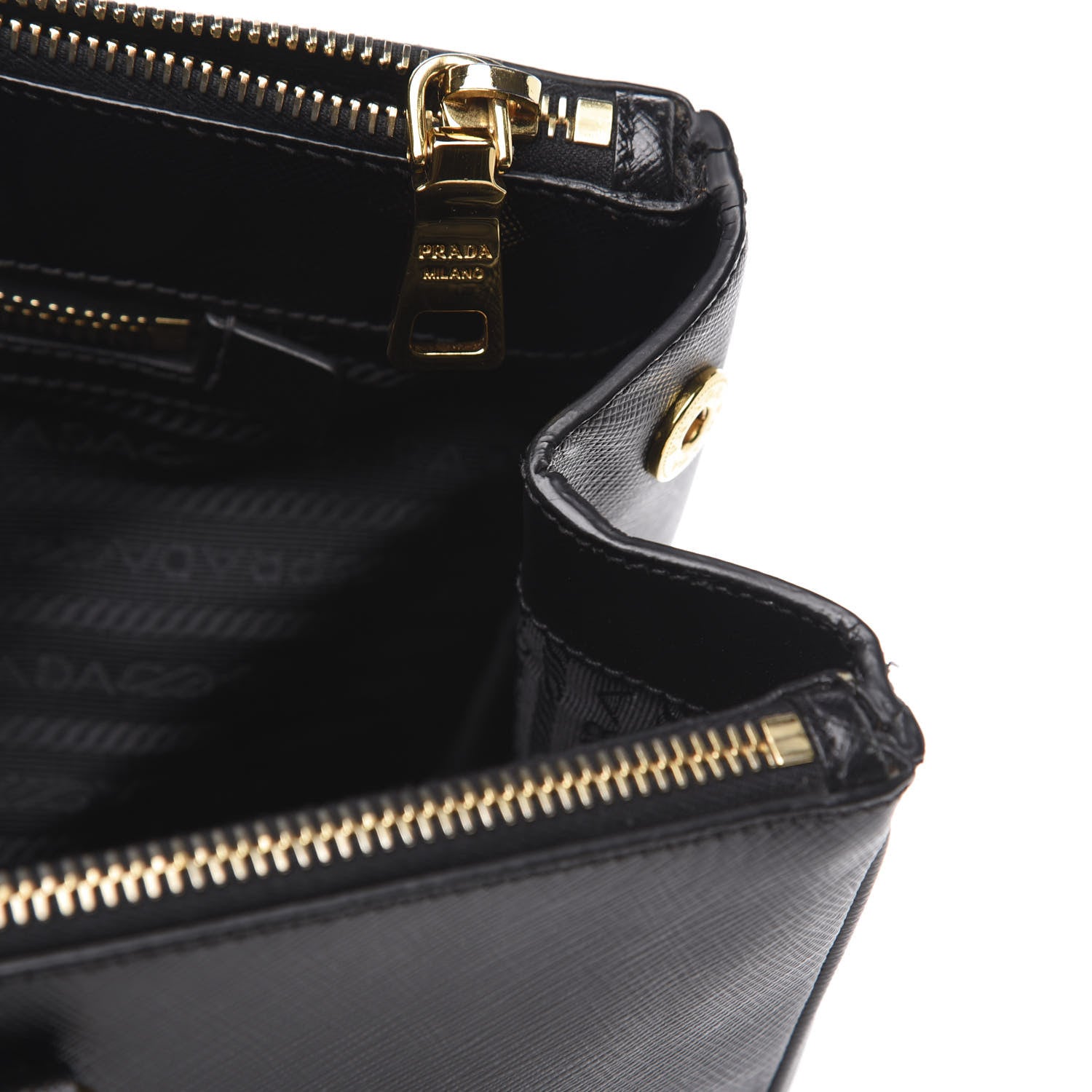 Prada Saffiano Large Galleria Double Zip Tote Black 11 of 15