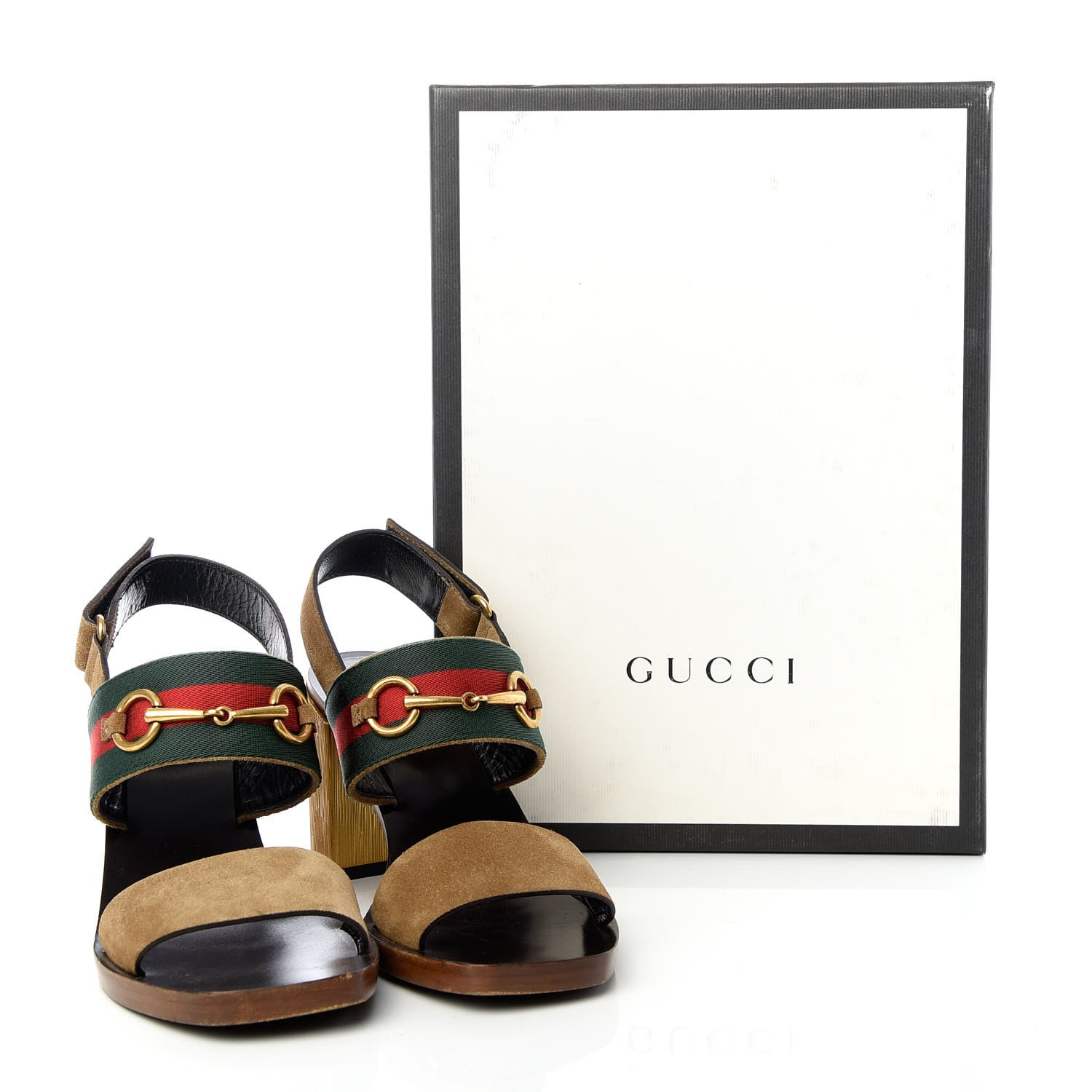 Gucci Suede Querelle Web Sandals 37.5 Marron Glace 11 of 11