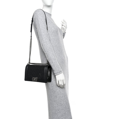 Chanel Caviar Quilted Medium Boy Flap Black 2 of 15