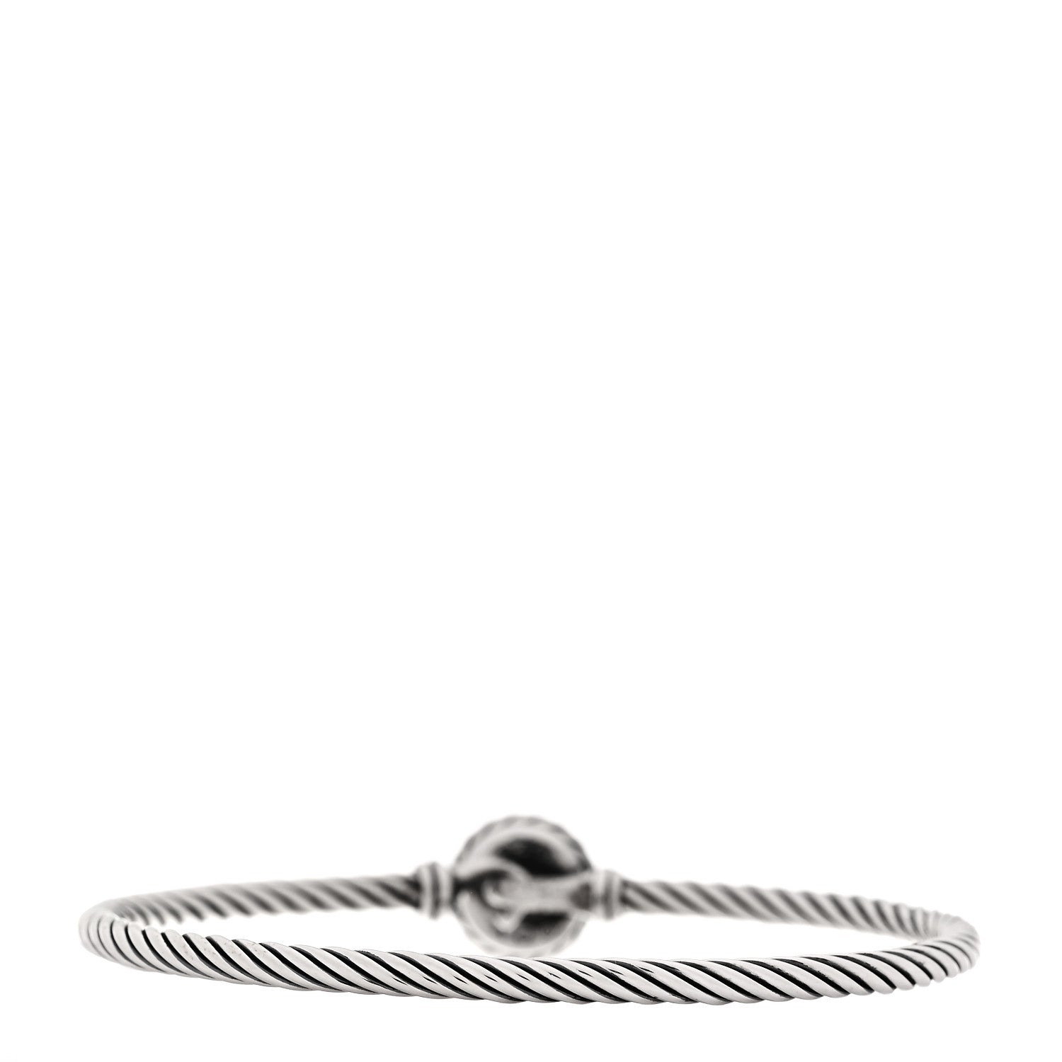 David Yurman Sterling Silver Cultured Pearl 3mm Chatelaine Bracelet 3 of 6