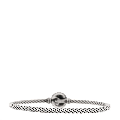 David Yurman Sterling Silver Cultured Pearl 3mm Chatelaine Bracelet 3 of 6