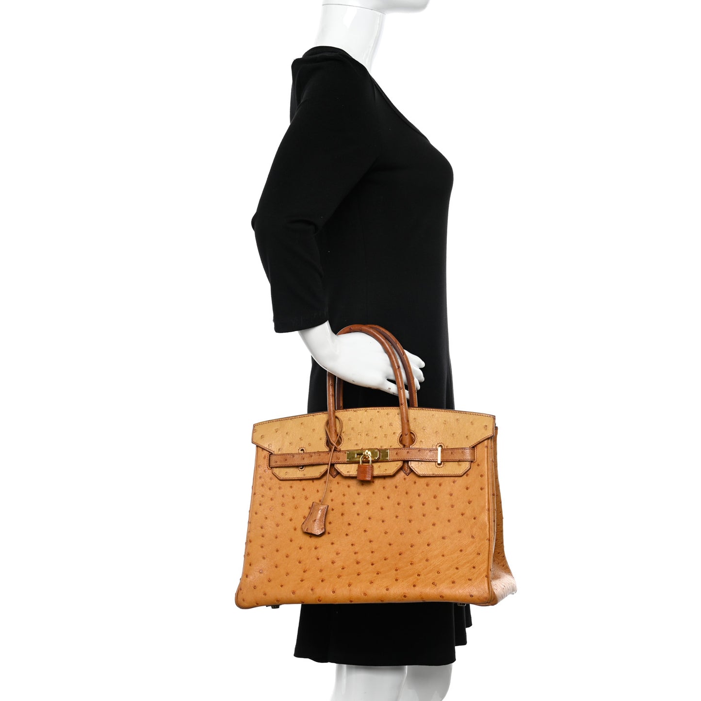 Ostrich Birkin 35 Gold