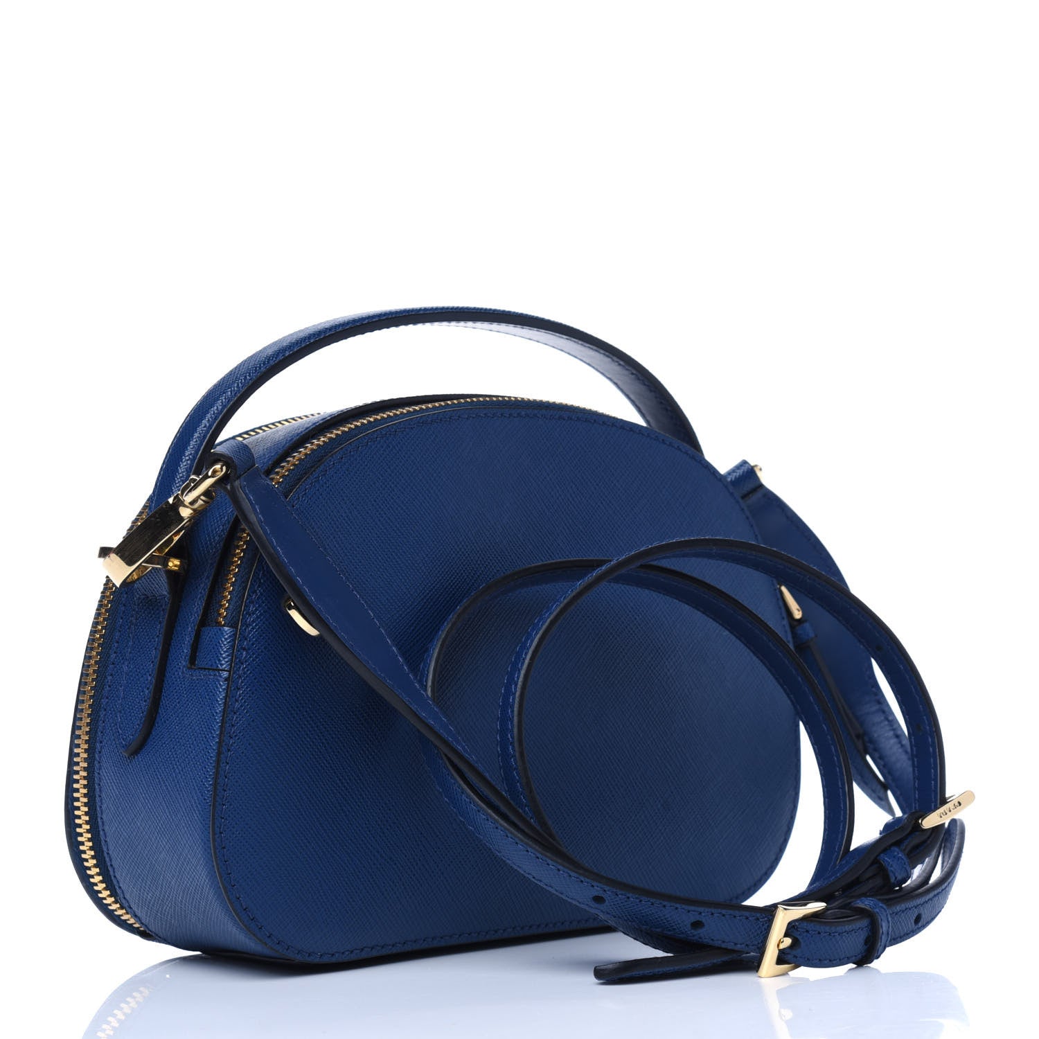 Prada Saffiano Lux Odette Crossbody Bluette 4 of 12