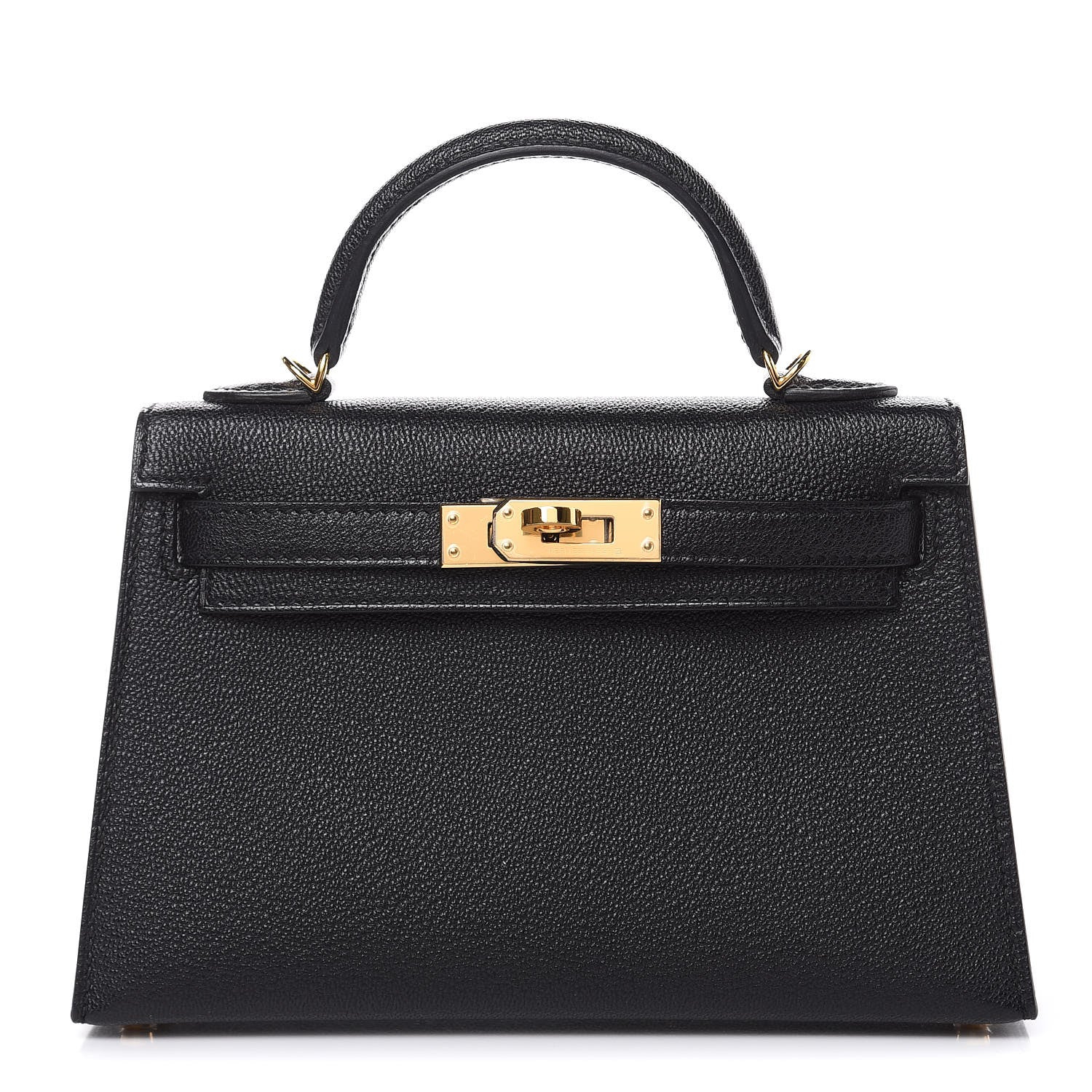 Hermes Chevre Mysore Mini Kelly Sellier 20 Black 1 of 25