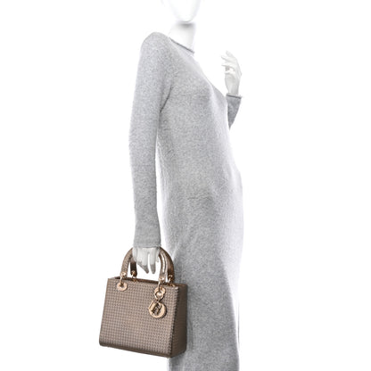 Christian Dior CHRISTIAN DIOR Metallic Patent Micro-Cannage Medium Lady Dior 2 of 13